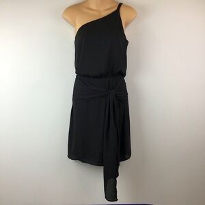 NWT Krisa One Shoulder Black Dress | XS 0/2